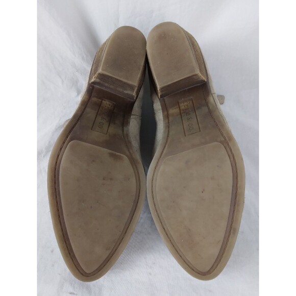 Frye & Co Holly Suede Ankle Boots Ash Heel Booties Zipper Womens Size 7.5 M - Picture 9 of 9